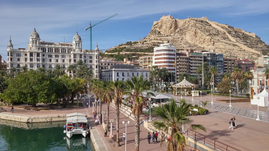 santa barbara castle, alicante, nature, port, costa, spain, water, walk, buildings, alicante, alicante, alicante, alicante, alicante